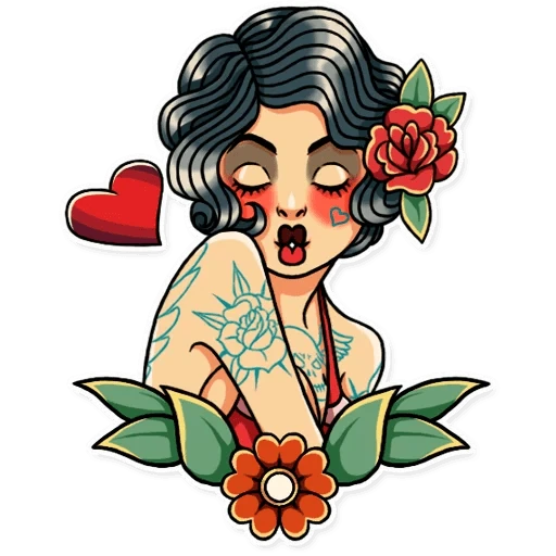 Tattoo Girl  - sticker for 😚