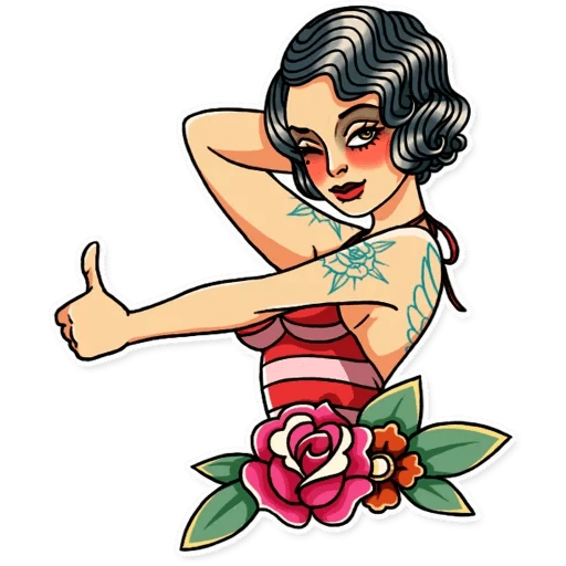 Tattoo Girl  - sticker for 👍