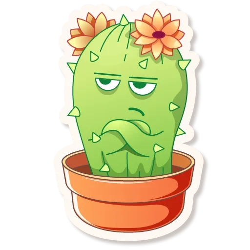 Cactus Quentin - sticker for 😒