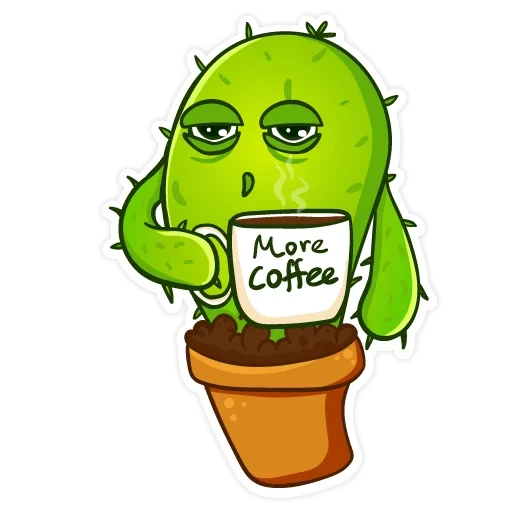 Cactus - sticker for ☕