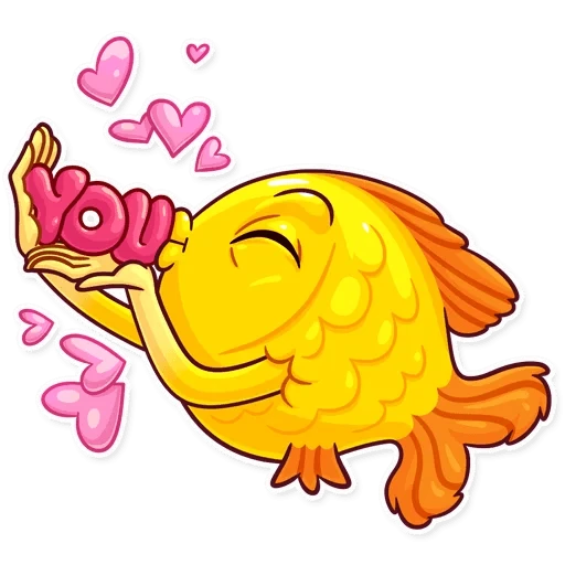 Gold Fish  - sticker for 😘