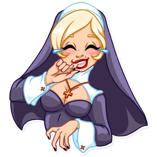 Naughty Nun  - sticker for 😂