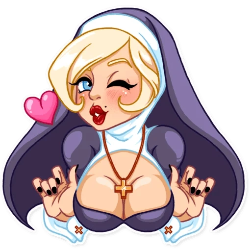 Naughty Nun  - sticker for 😘