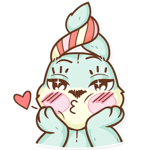 Plush Baby Bunny  - sticker for 😘