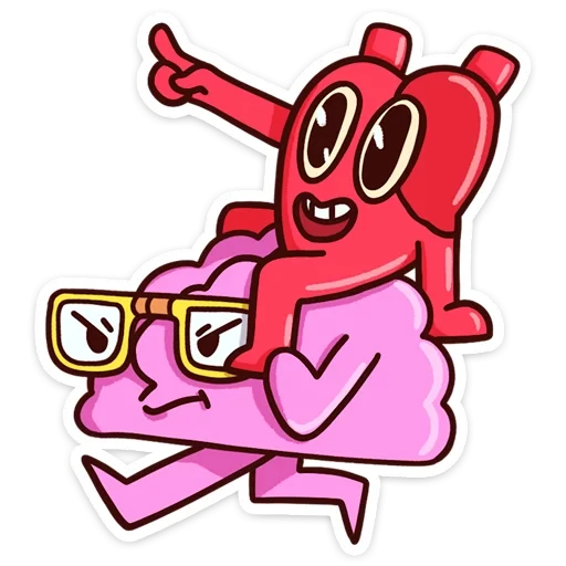 Heart and Brain ::  - Aleximina Stickers