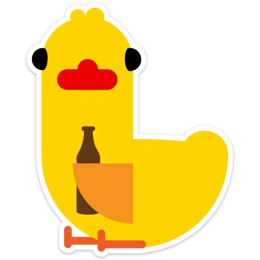 Duck attack stickers - Aleximina Stickers