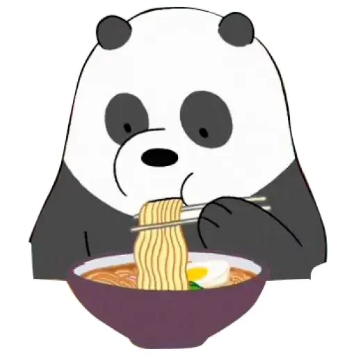 Panda (We Bare Bears) - Aleximina Stickers