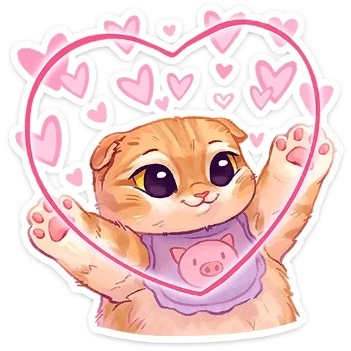 Puffy Cat - Aleximina Stickers